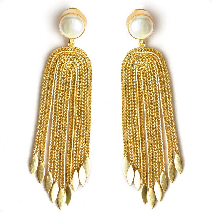 Orecchini Statement Alexis (Collare di Perle d'Acqua Dolce) per la vendita all'ingrosso da parte di GemAddicted