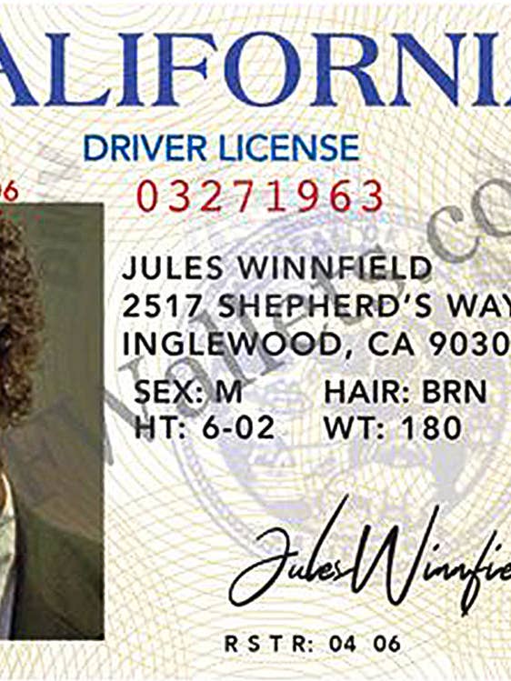 Pulp Fiction Jules Winnfield Carta de Condução por atacado de Close Up GmbH