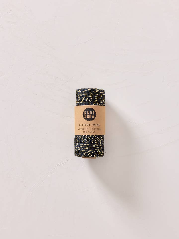 Gold Black Glitter Twine for wholesale by Knot & Bow