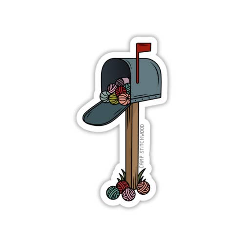 Happy Mailbox Sticker for wholesale by Camp Stitchwood