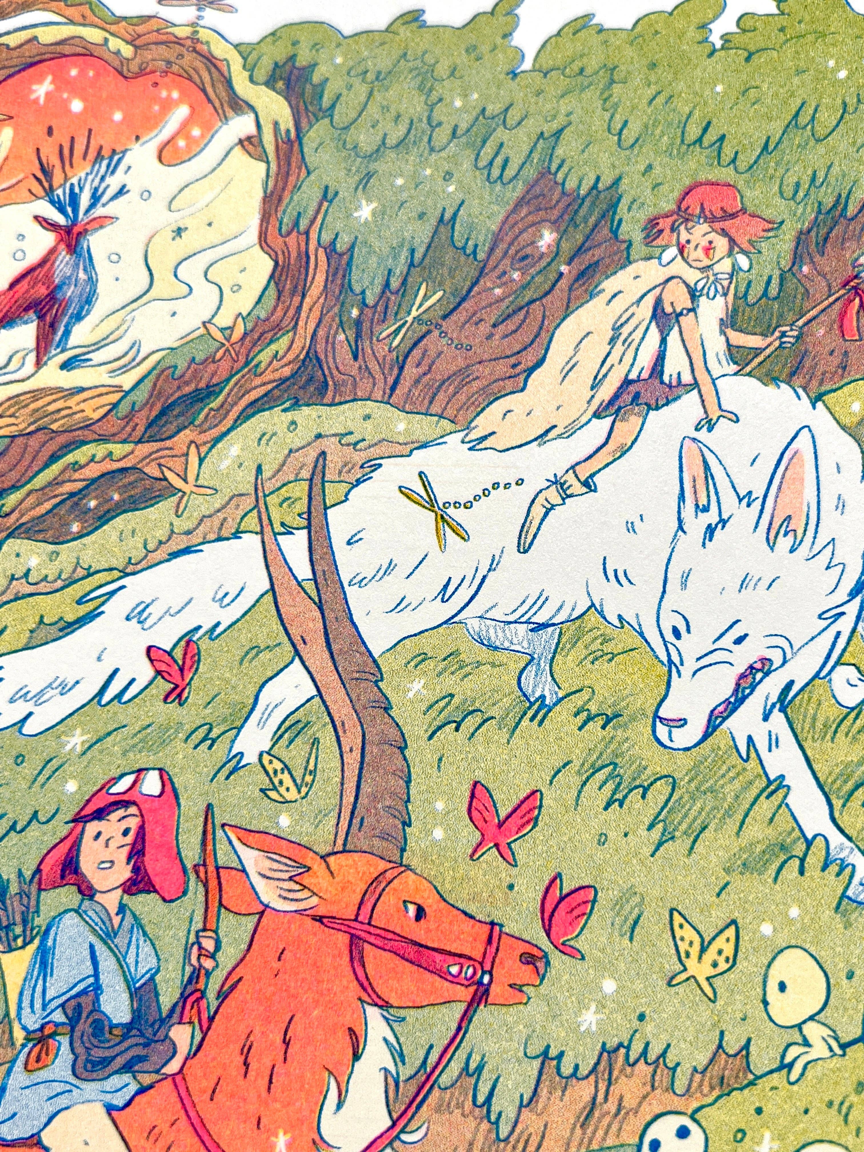 Natalie Andrewson - Venta al por mayor Ilustración - Estampado Riso Princesa Mononoke2