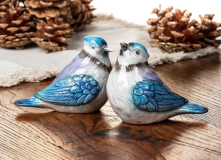Abbott – wholesale Salt & pepper shaker set – Blue Jay Salt & Pepper-4"L-25994
