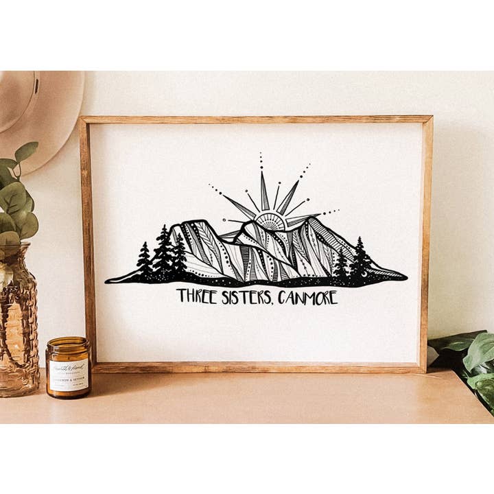 Three Sisters, Canmore Print for wholesale by Mountain Mornings