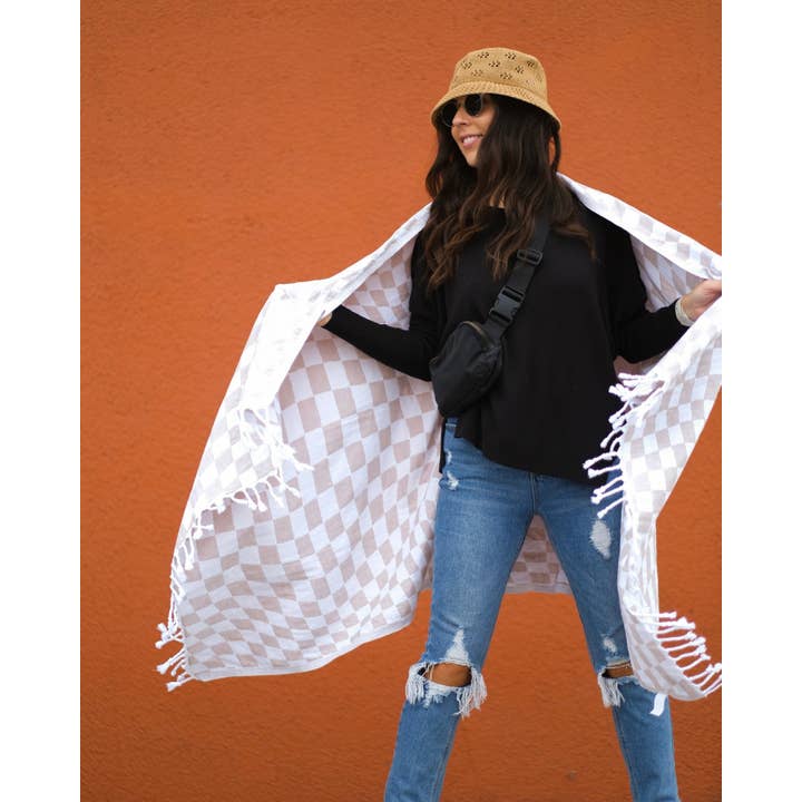 Teema Towels - Wholesale Bath Towel - The Tan Checkmate5