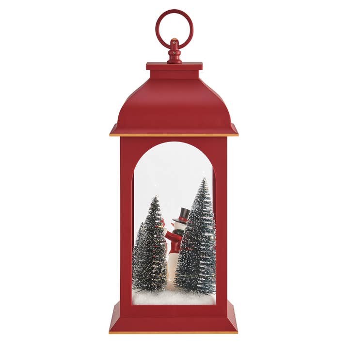 Danya B - Wholesale Christmas decoration - Danya B. Tabletop Red Christmas Snowman Winter Scene Lantern7
