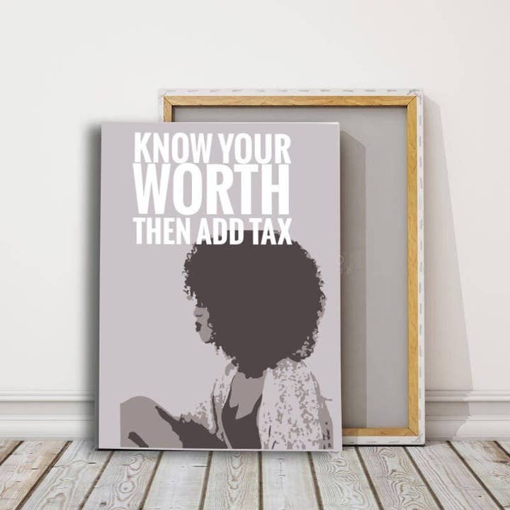 Know Your Worth Canvas Print for wholesale by Godly Gorgeous