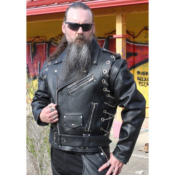 Chaqueta protectora de cuero para motocicleta, blindaje CE, nivel 2, almohadillas para venta al por mayor de Rhinestone Belt Store