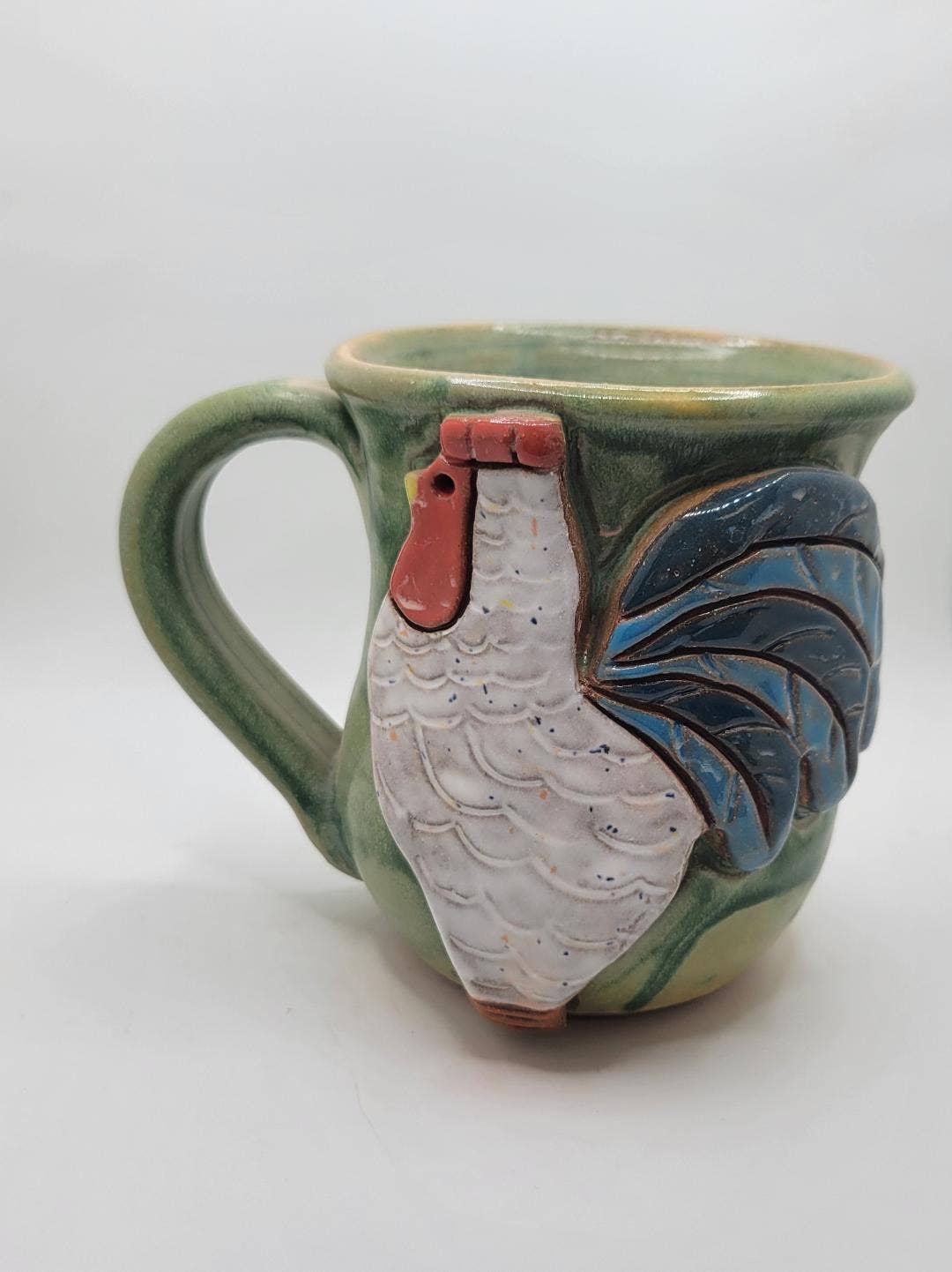 MudWorks Pottery - Wholesale Coffee mug - Rooster Mug
