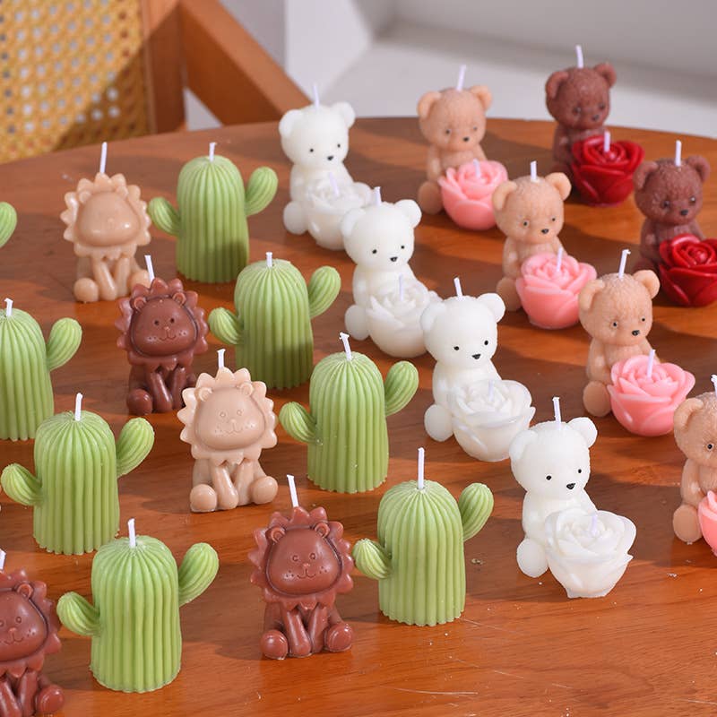 Candles Meta - Vente Bougies originales - Bougie décorative Lion, Cactus, Rose & Ours de la Saint-Valentin8