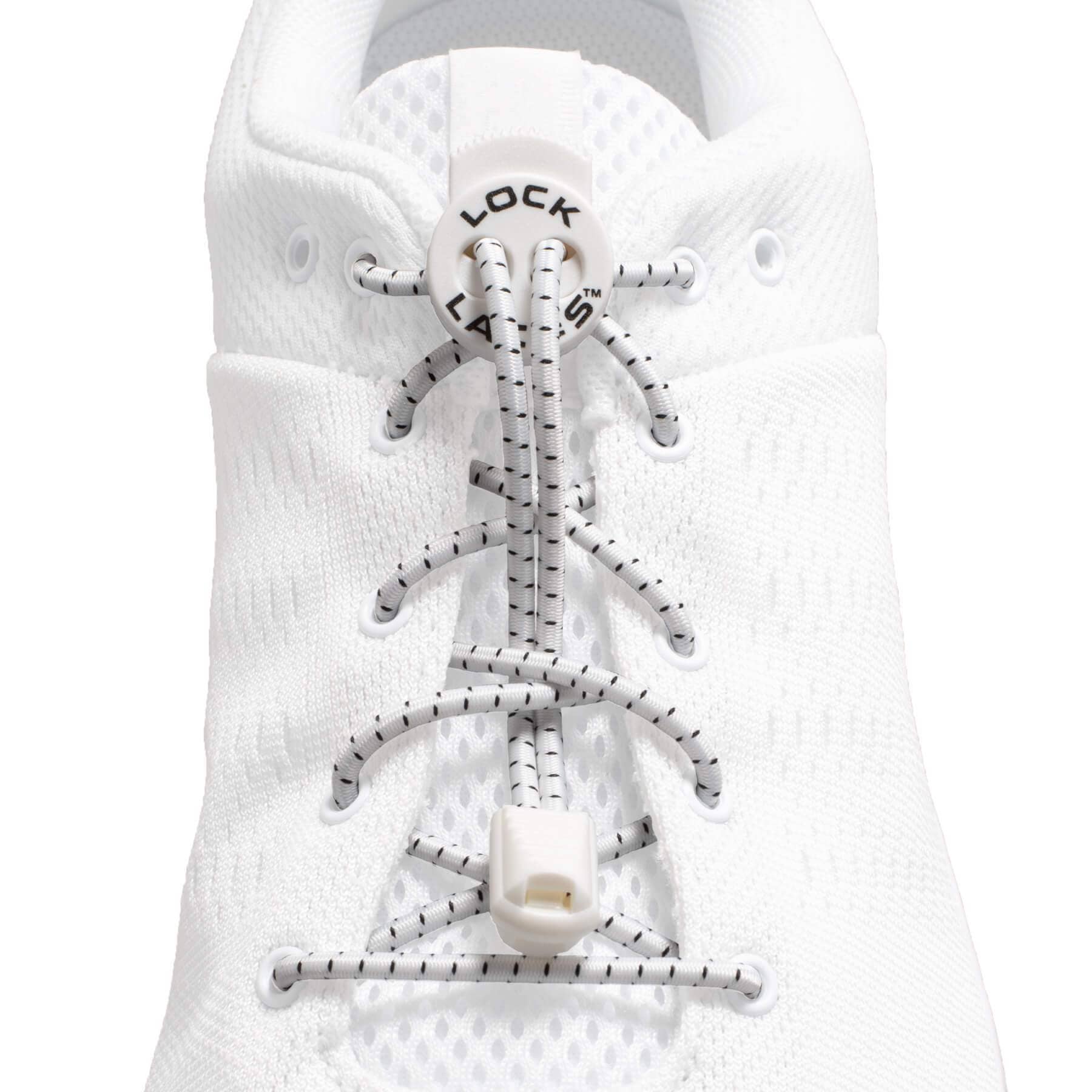 LOCK LACES - Wholesale Shoelaces - Unisex - White No-Tie Lock Shoelaces2