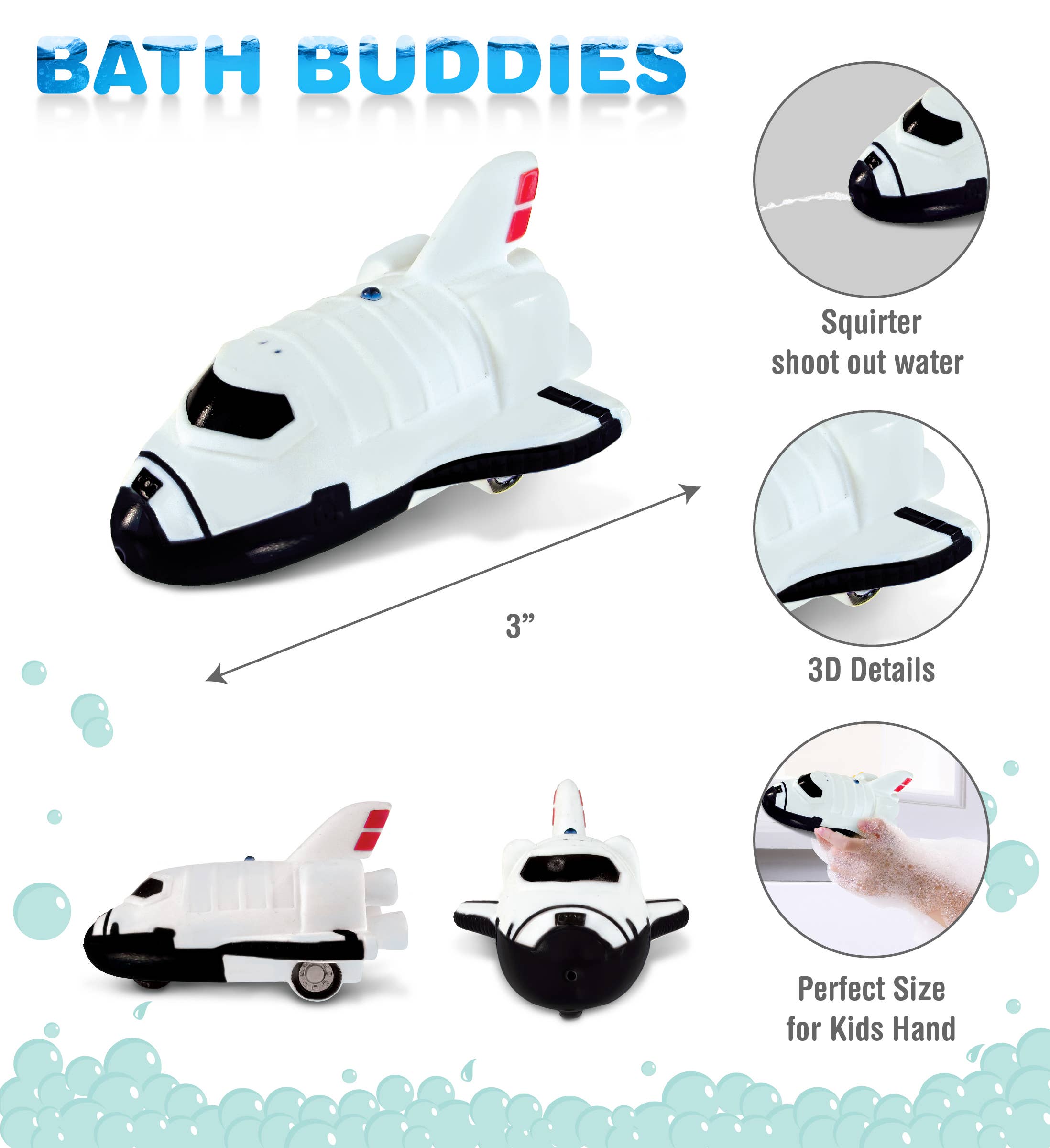 Cota Global - Wholesale Bath Toy - Baby - Squirter  - Space Shuttle1