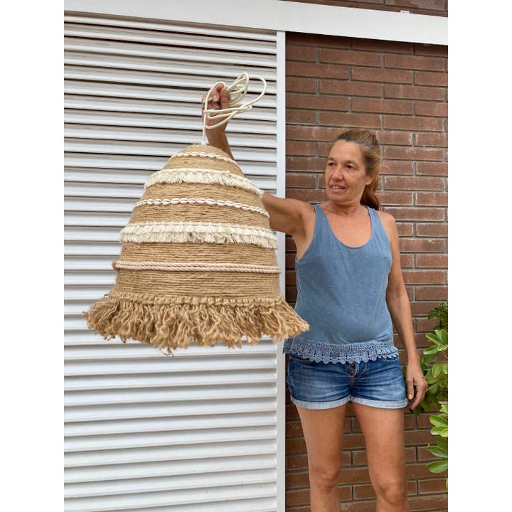 Geometrik Design - Wholesale Wall Stone - Boho Style Jute Pendant Ceiling Lamp6