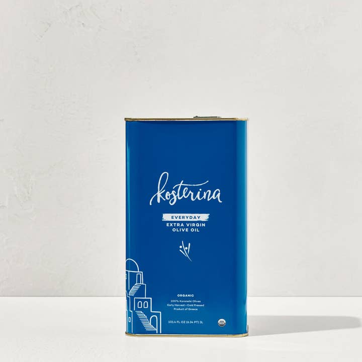 Kosterina - Wholesale Olive Oil - Organic Everyday Extra Virgin Olive Oil Tin (3L)