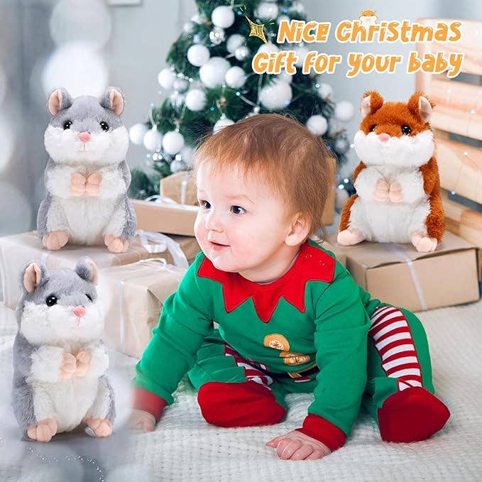 Crover - Wholesale Stuffed/Plush Toy - Kids & Baby - 8" Plush Hamster Toy – Brown & Gray5