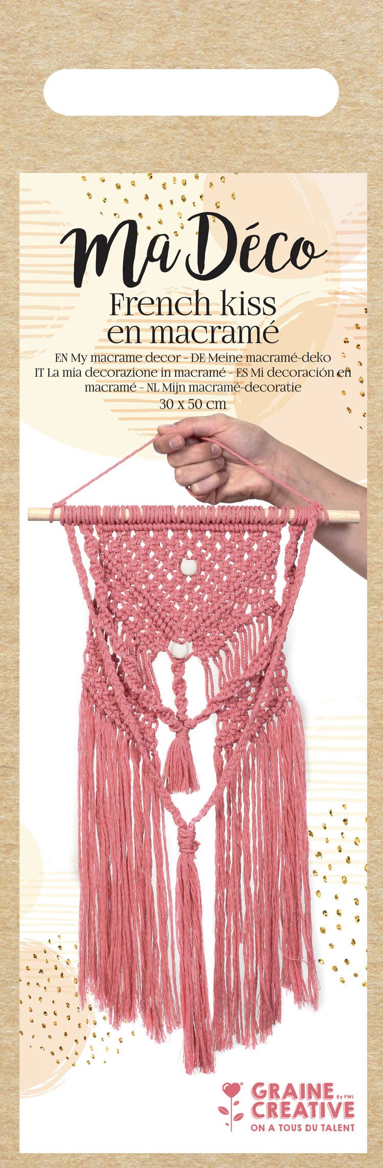 Graine Créative - Wholesale Knitting/Crochet Supplies - MACRAME TRUNNION SUSPENSION KIT 300 x 500 mm1