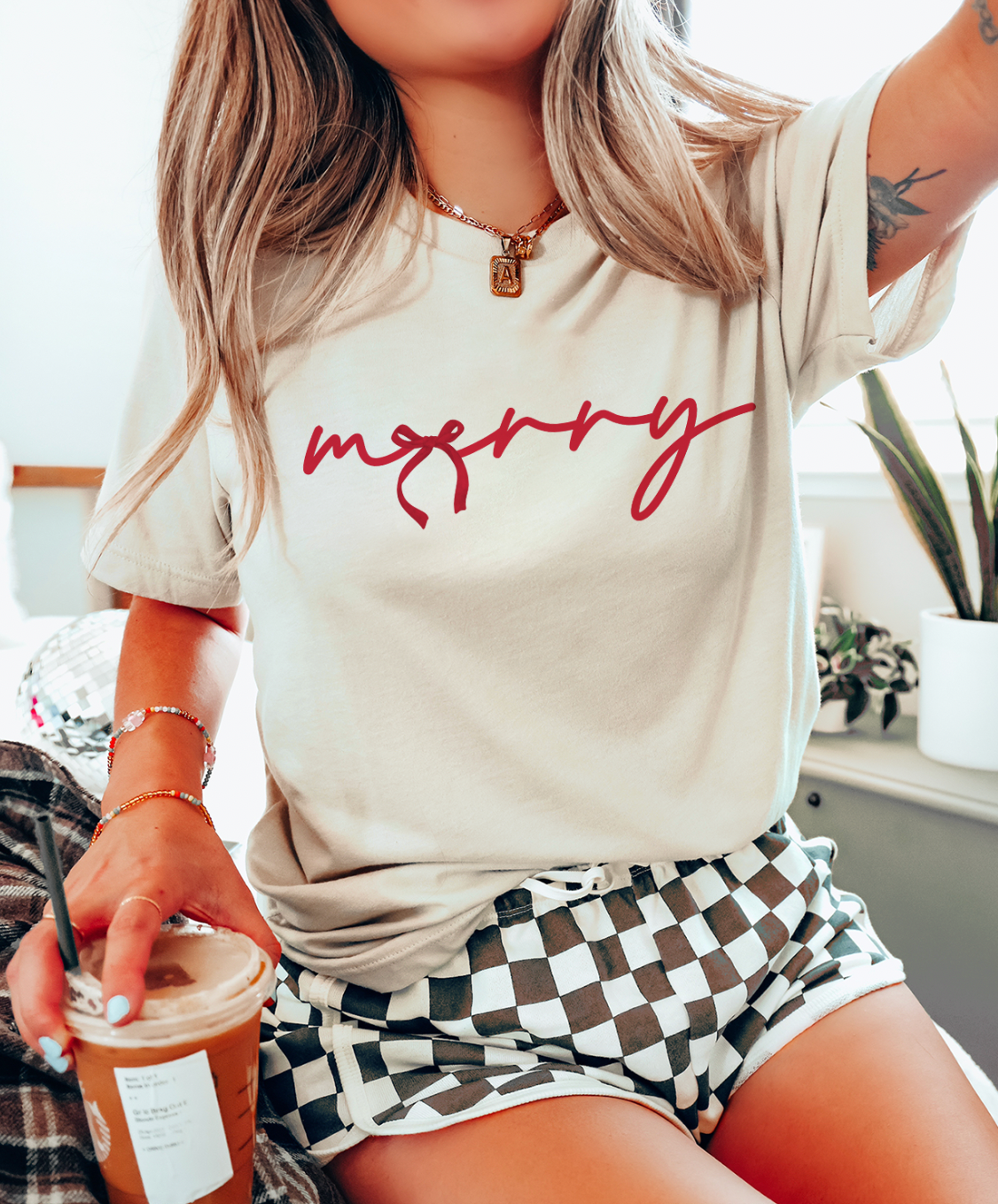 THE LATTIMORE CLAIM - Vente Sweat-shirt à imprimés – femme - Nœud rouge Joyeux Noël - Plusieurs options de couleur3