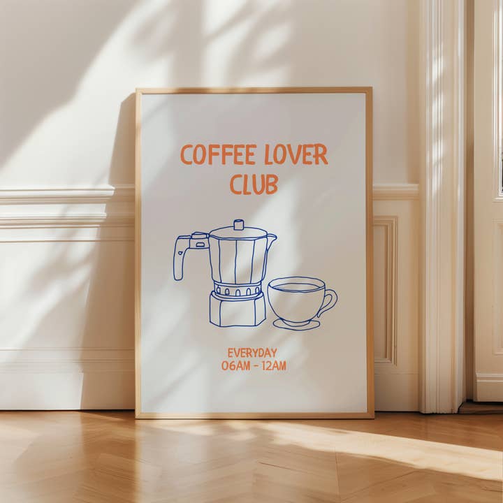keins wie deins - Wholesale Art Print - Art print “coffe lover club” 40x50 | Poster, Print2