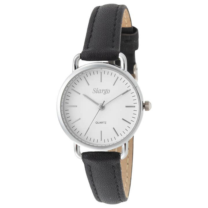 SIARGO SG-002 SWB Caper Collection 28mm Women’s Quartz Watch with Italian Leather Strap - 2 Colors for wholesale by Kproduct4u