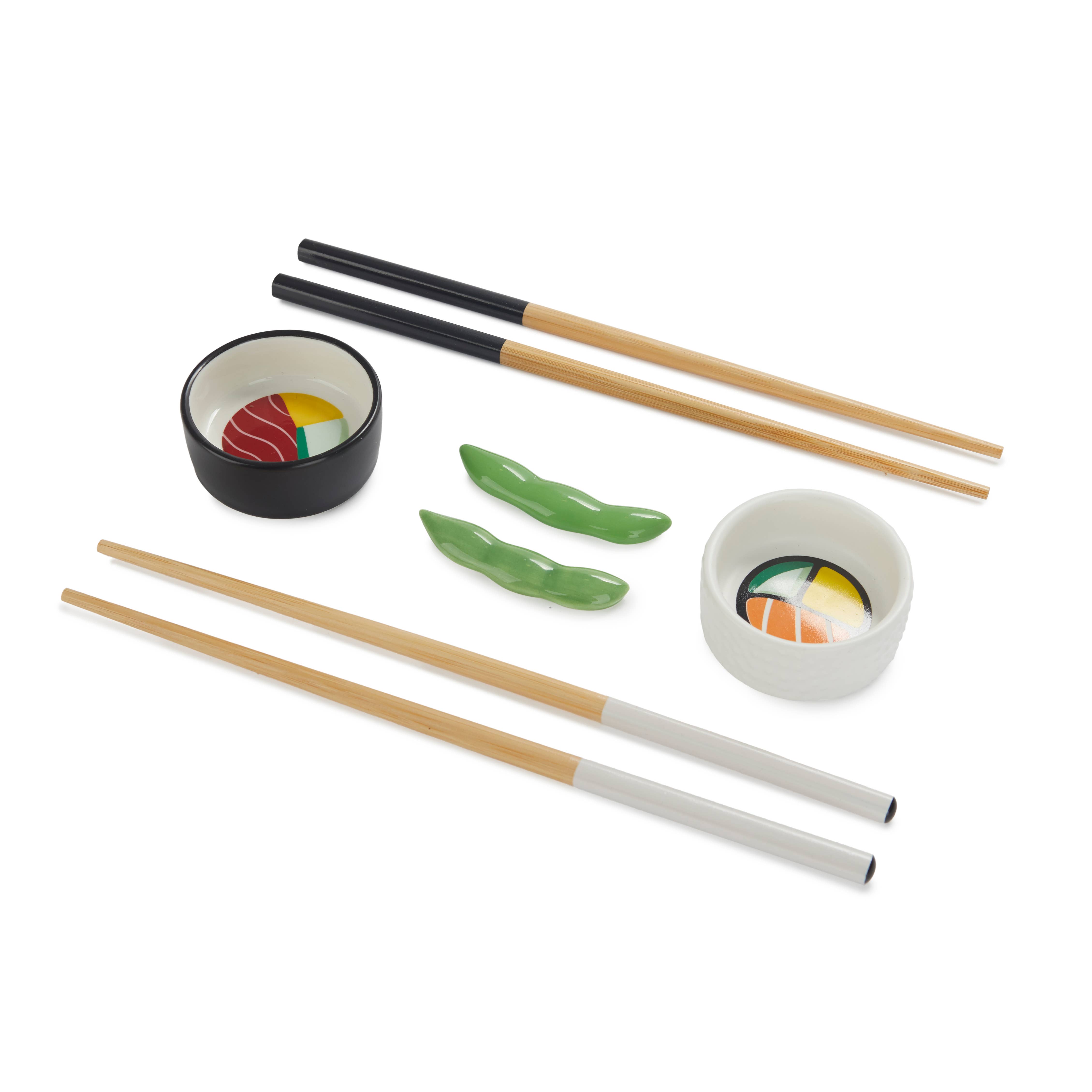 Balvi - Wholesale Serving Utensil - Set Sushi, Oishii, black/white, ceramic3