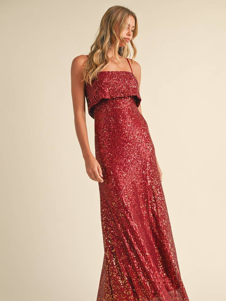 Klesis - Wholesale Dress - Women's - ID8750 SEQUIN TUBE MAXI DRESS