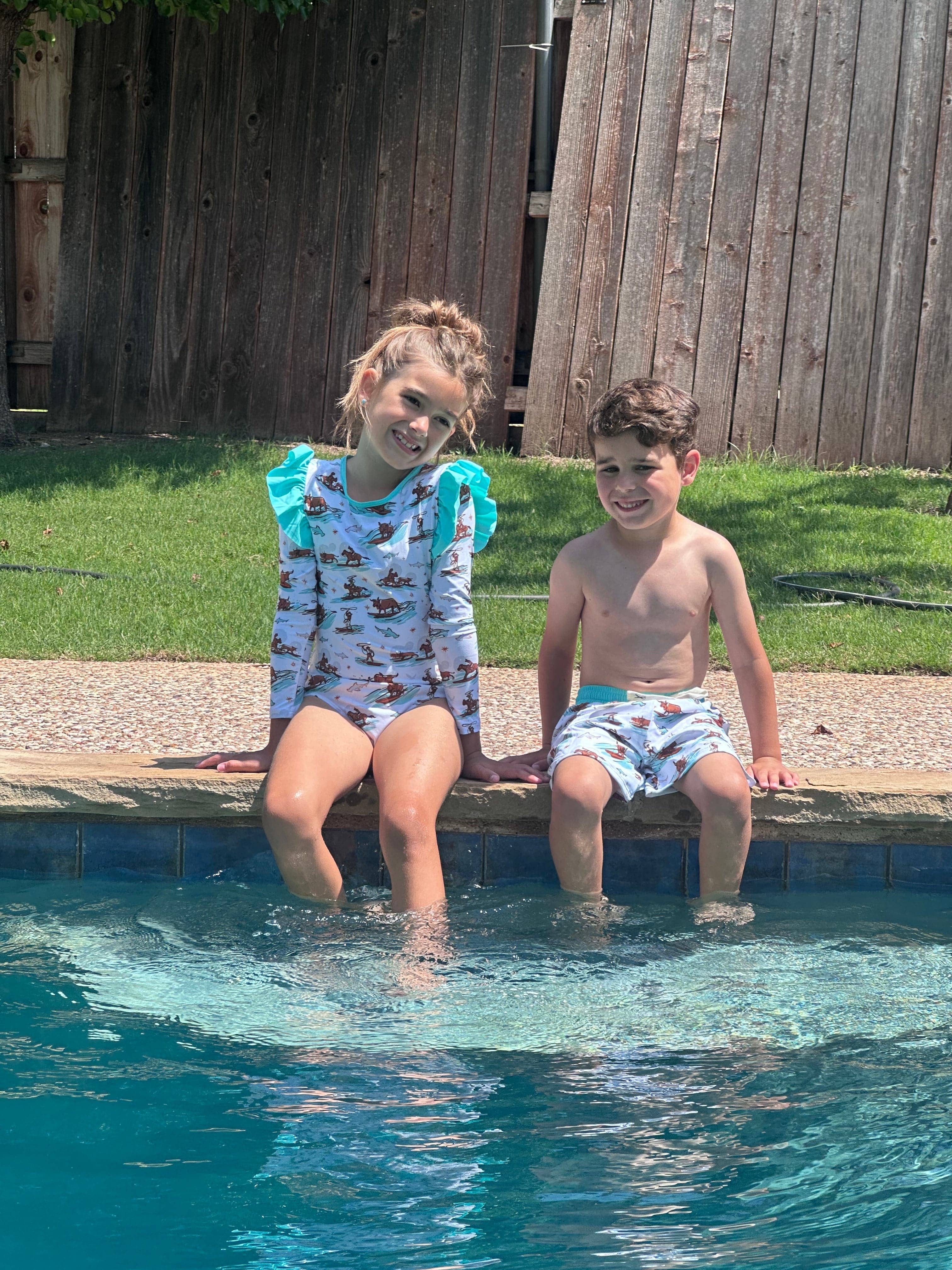 Cowpuncher Babe - Wholesale Swim Shorts - Kids - LIL COWPOKE SWIM TRUNKS3