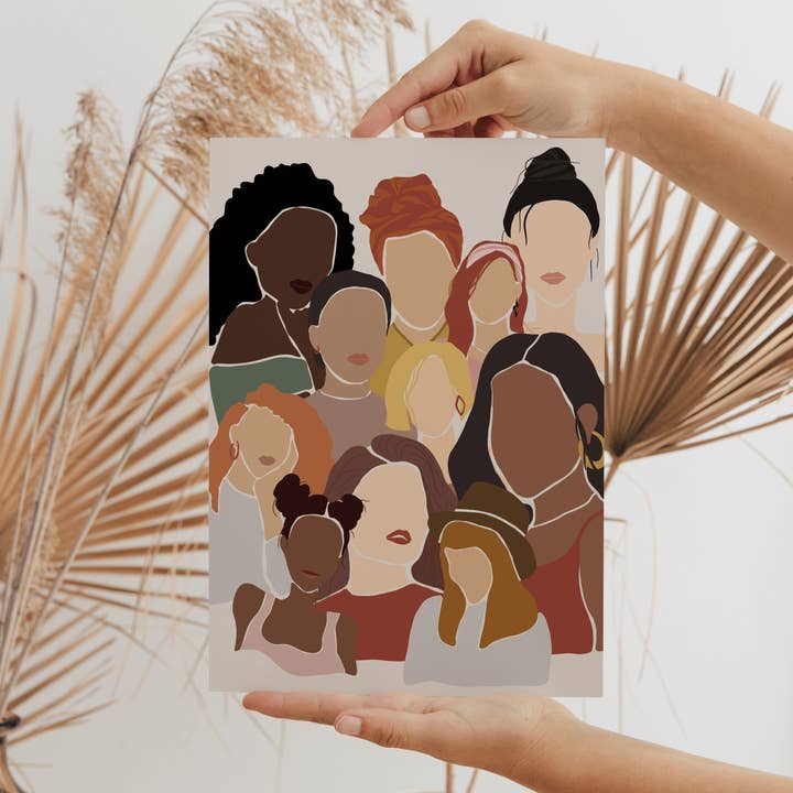 Boho Women Art Print for wholesale by Coral Cove Studio