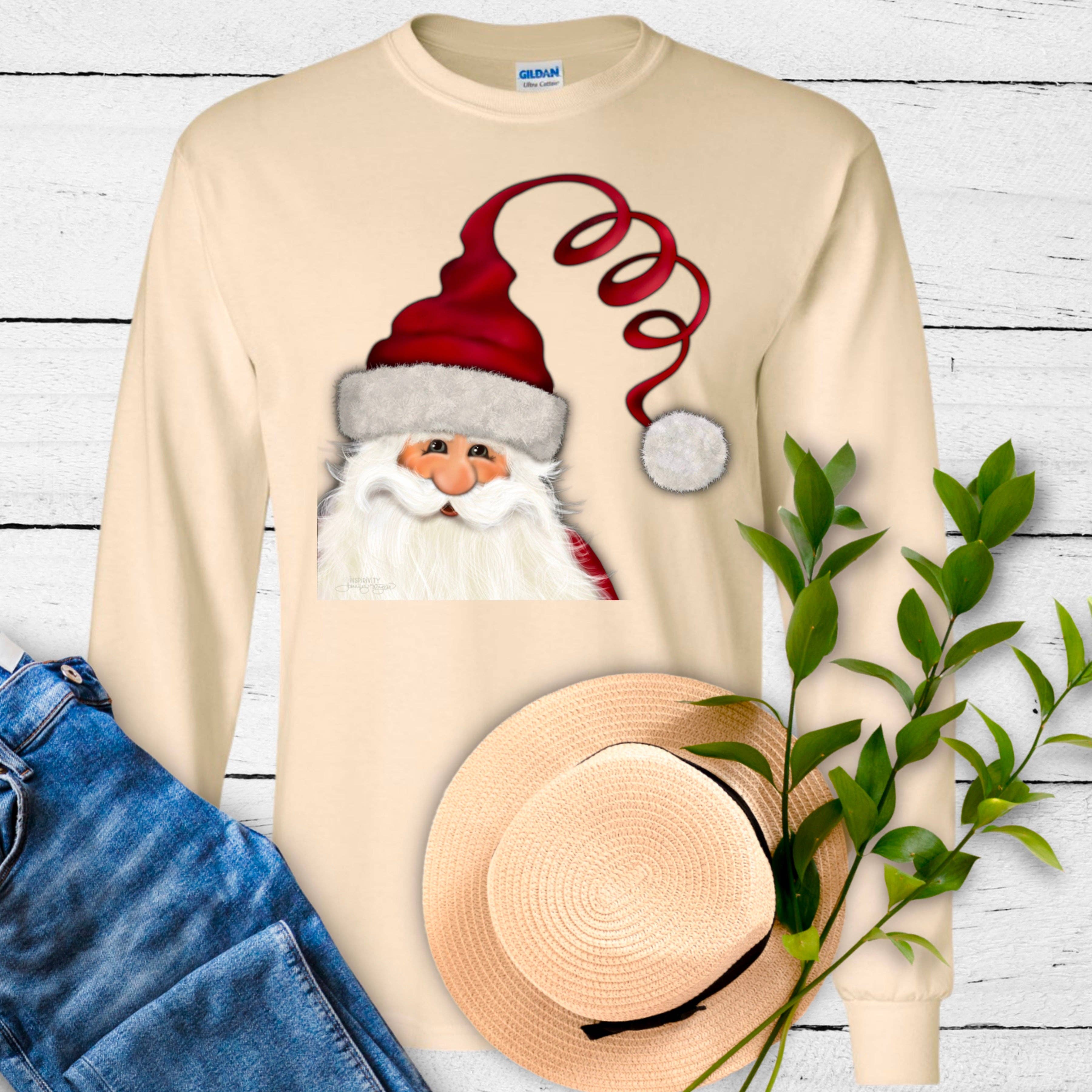 Lauras Closet - Venta al por mayor Camiseta serigrafiada - Mujer - CURLY HAT SANTA - Camiseta Gráfica4