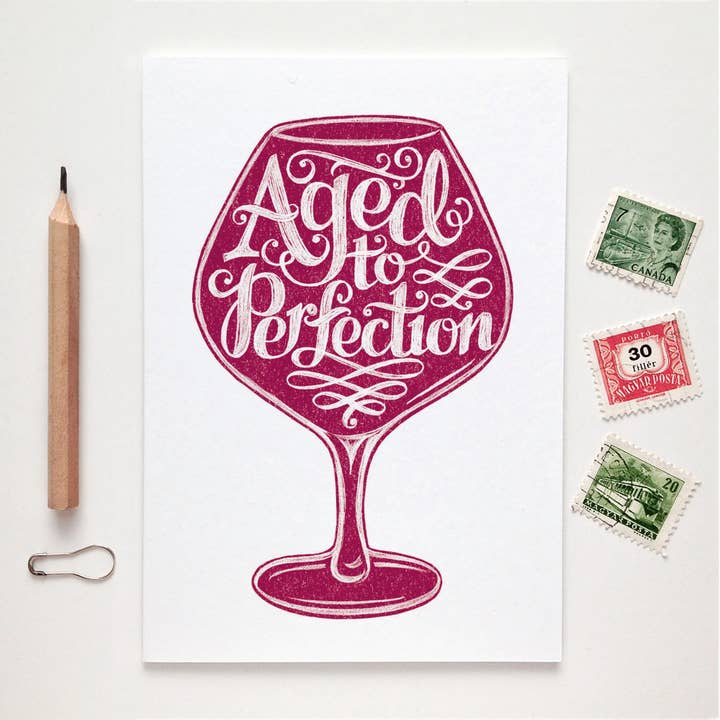 Alexandra Snowdon – wholesale Birthday card – Aged Wine Birthday Card3