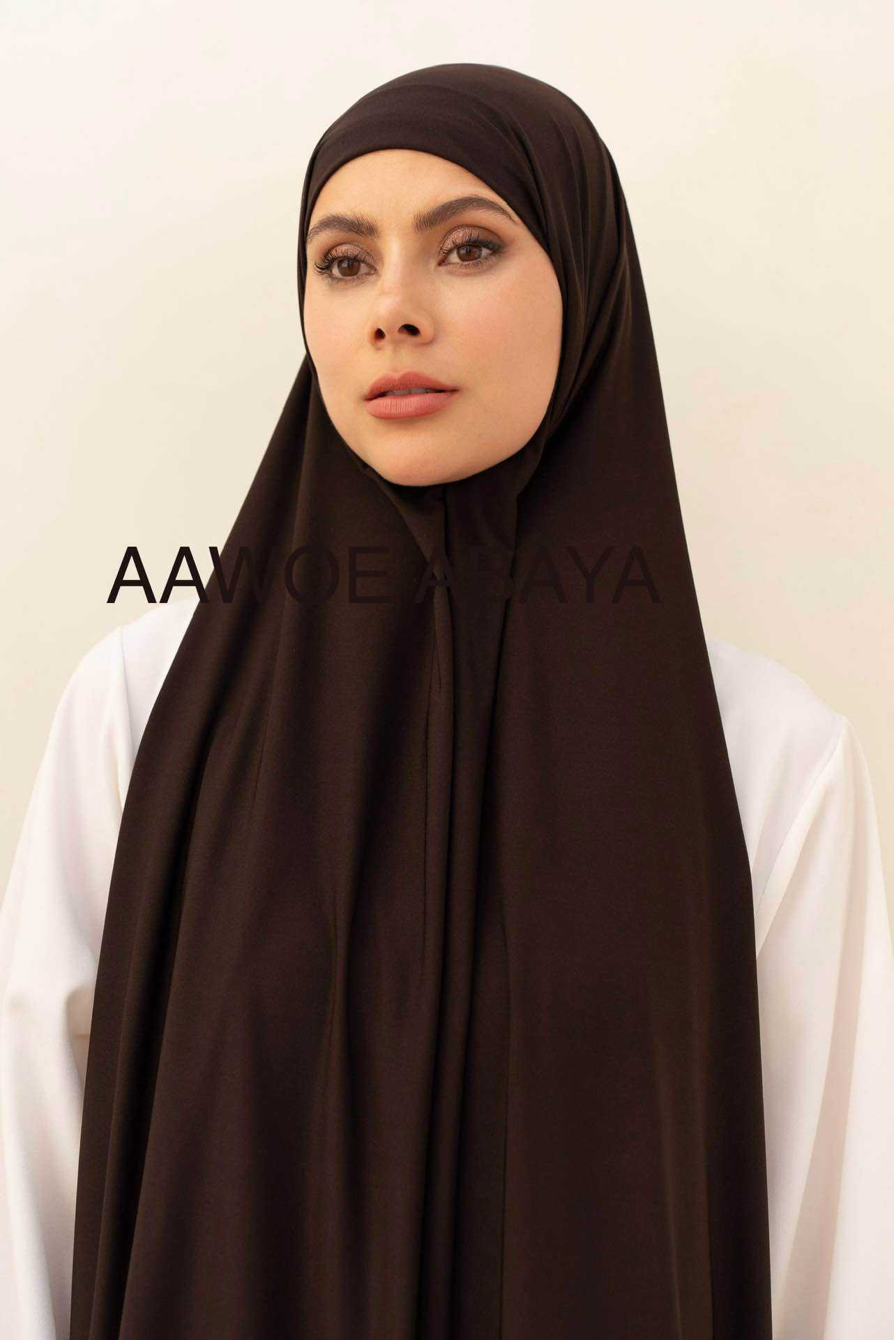 Aawoe Abaya - Wholesale Hijab - Women's - Jersey Rectangle Hijab with Tie - 70x200 cm - 24841