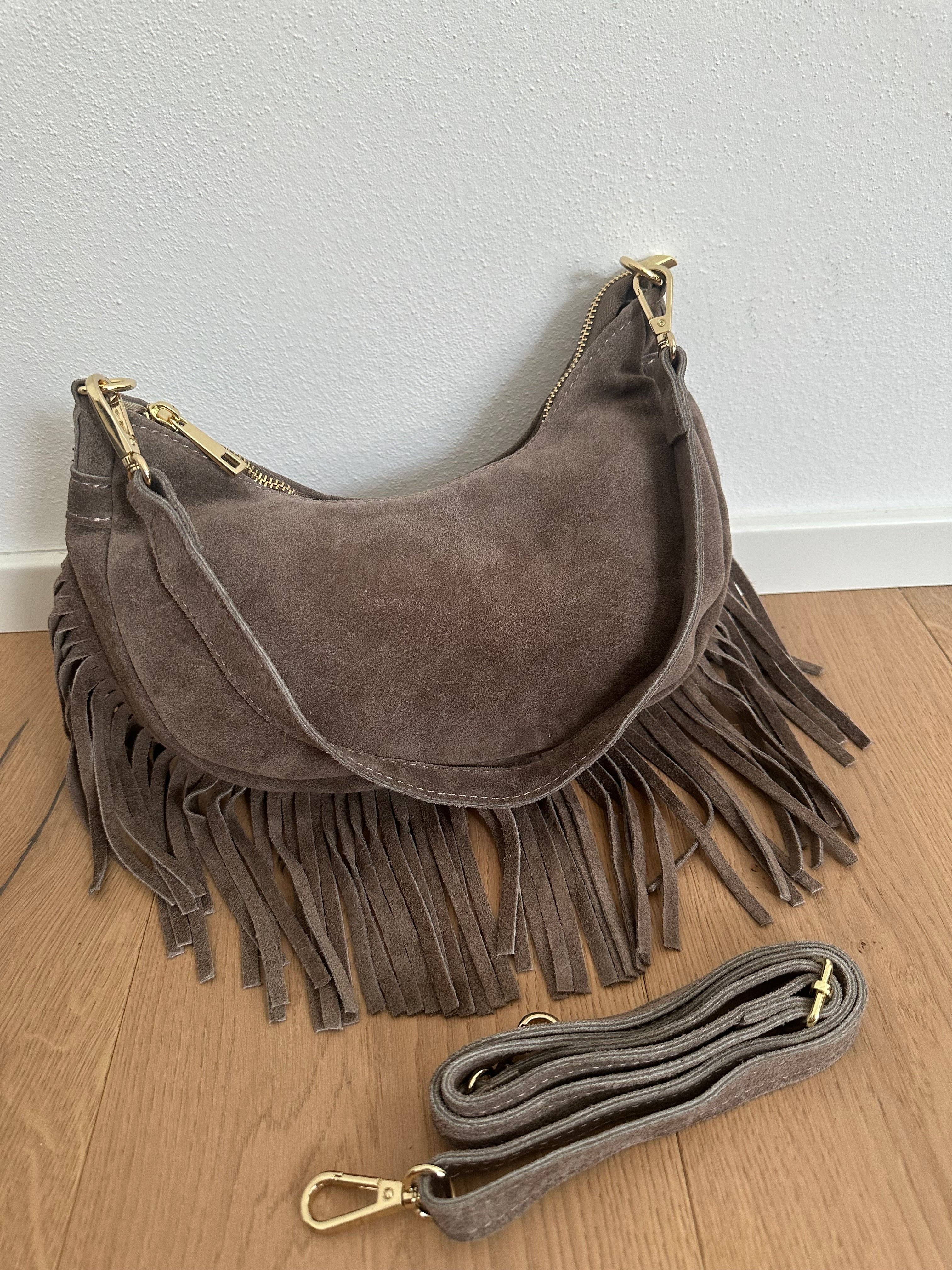 Zhade - Venta al por mayor Bolso con correa - Mujer - NINFEA - bolso de hombro de ante con flecos21