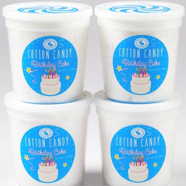 Fun Size Birthday Cake Cotton Candy (80 ct.) for wholesale by Fairy Tale Cotton Candy