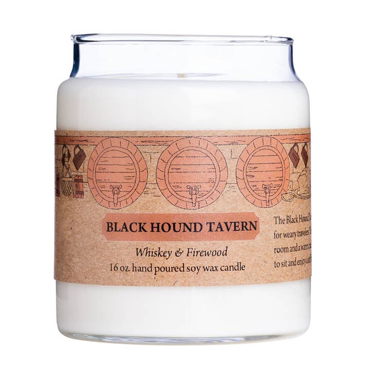 Cantrip Candles - Wholesale Jar/Filled Candle - Black Hound Tavern 9 oz.