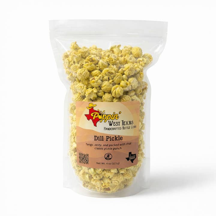 Dill Pickle Popcorn - 9 cups for wholesale by Poppin' West Texas