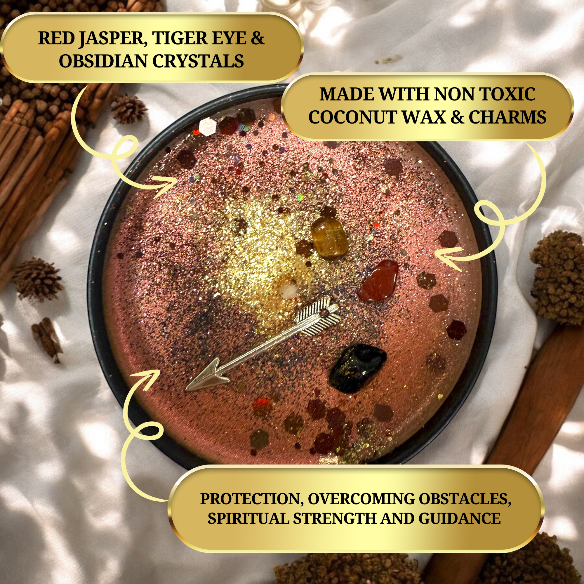 Black 7 African Powers Conjuring Candle - Protection for wholesale on Faire2