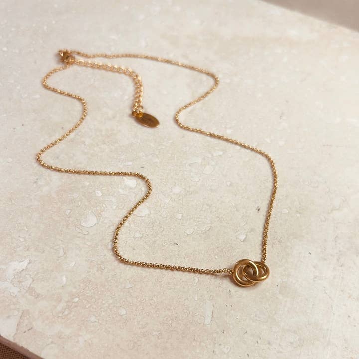 Little Nell Jewellery – wholesale Pendant/charm necklace – Everyday Double Circle Necklace1