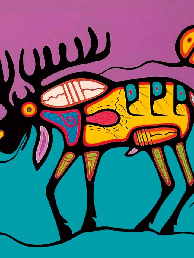 Moose Strength Art Print by Jeffery Red George for wholesale by Indigenous Puzzles and Art