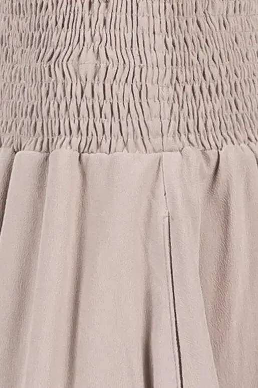 Final Touch - Wholesale Shorts - Women's - Waist Smocked Wide Shorts - NP7035322