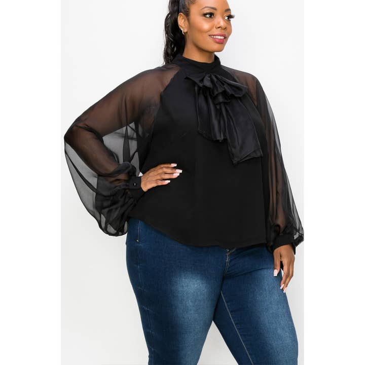 WILD LILAC - Wholesale Blouse - Women's - Curvy Fashion Top2