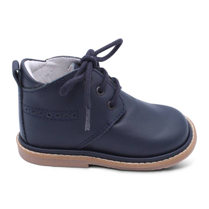 Boys Leather Lace Boots with Intricate detail for wholesale by Borboleta