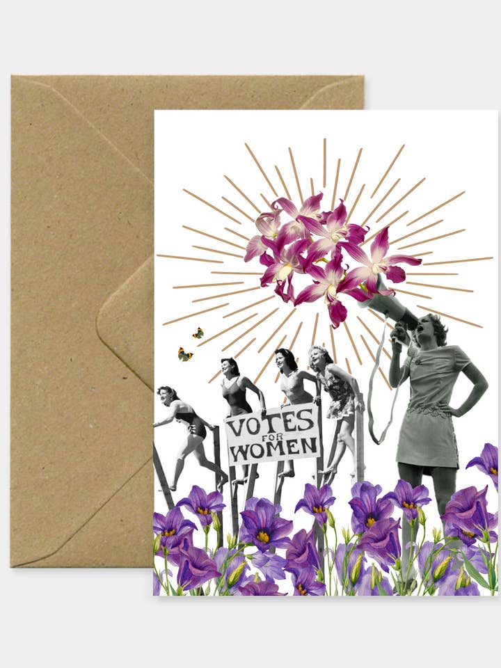 “Women's Rights” greeting card for wholesale by Flora Florae