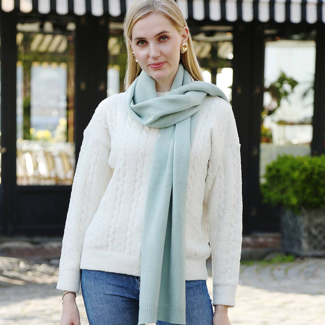 Fashion City - Wholesale Scarf - Women's - Solid Color Soft Ribbed Oblong Scarf20