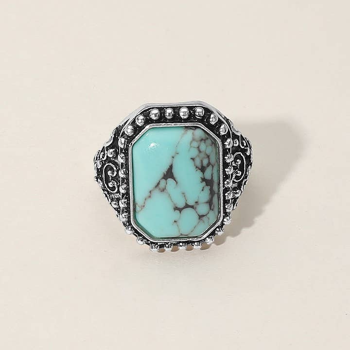 Sensibling Corp. - Wholesale Cocktail/statement ring - Rectangle Stone Stretch Ring
5