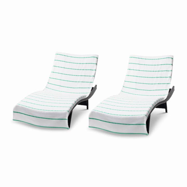 Arkwright Home - Wholesale Beach Towel - 2 Pack of Chaise Lounge Chair Towels, Fitted Pocket41