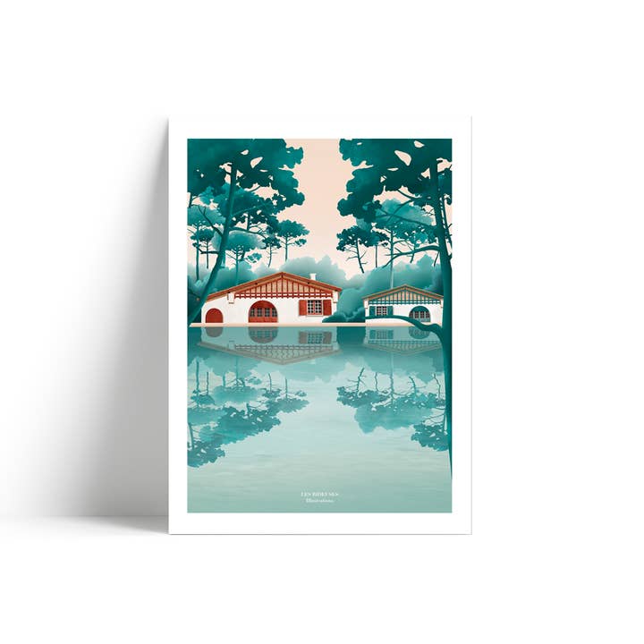 Les Rideuses - Vente Poster - Yoga sur le lac d’Hossegor2