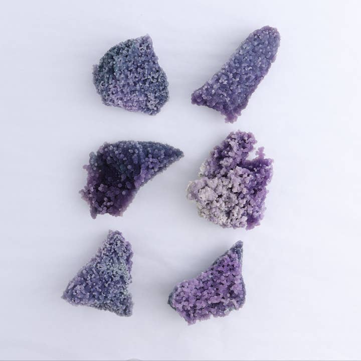 Grape Agate Cluster Set of 6 for wholesale by Mi Esperanza Minerals