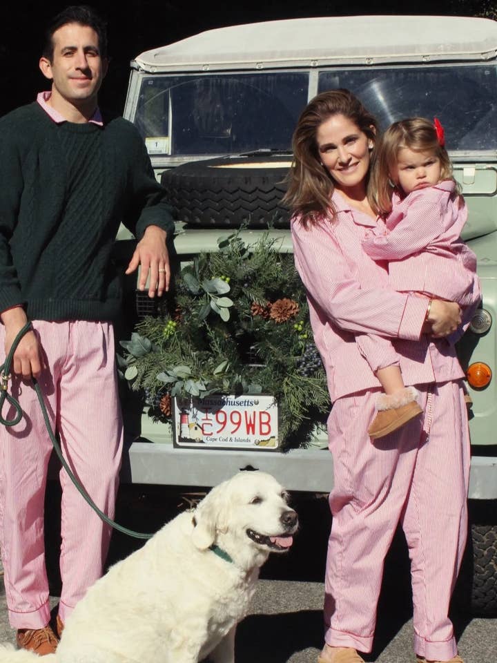 Red and White Striped Christmas pajamas for wholesale by Ella Alden