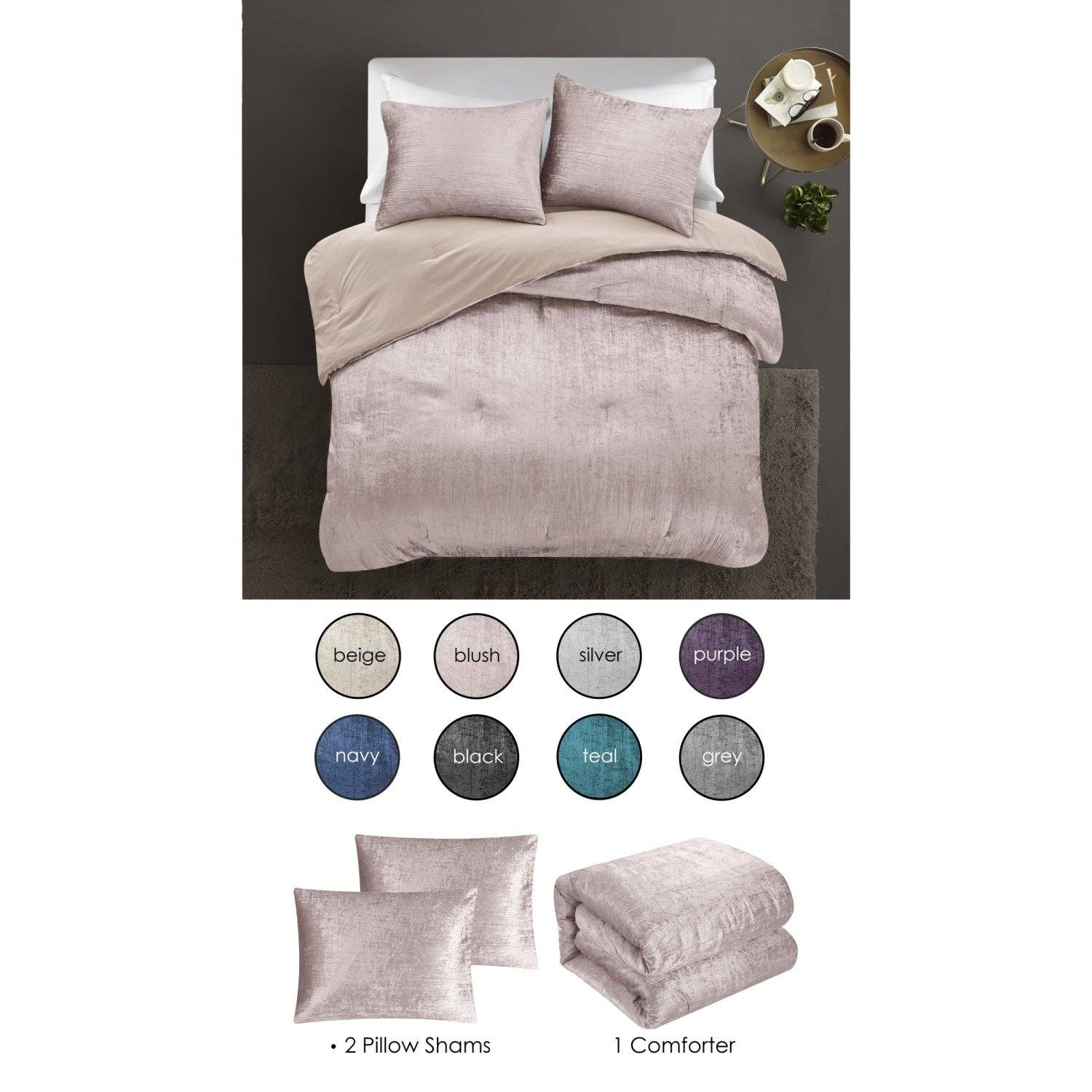 Inspired home - Wholesale Bedding Set - Moriah Comforter Set1