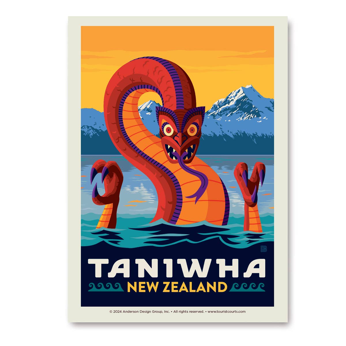 Tourist Courts - Wholesale Sticker - Mythical Creatures Taniwha New Zealand Vert Sticker0