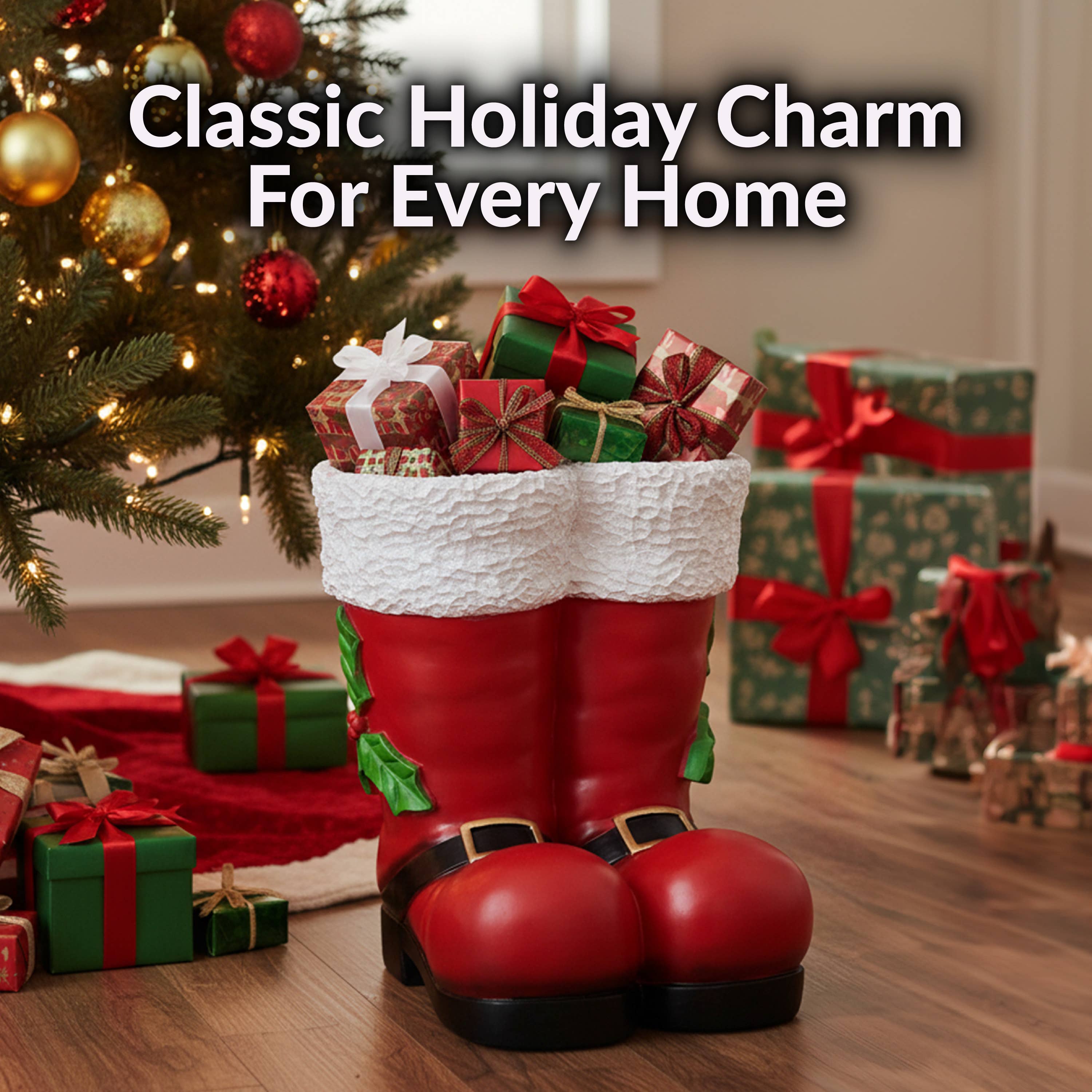 Sunnydaze Decor - Wholesale Christmas Decoration - Santa Boots Indoor Christmas Statue - 13 in2