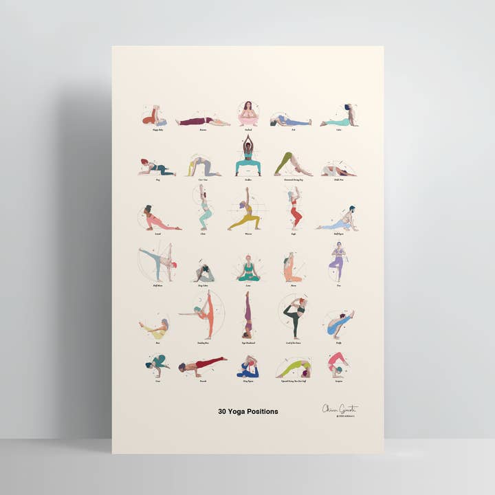 Addvent - Wholesale Art Print - Yoga Positions / Poster Art Print0